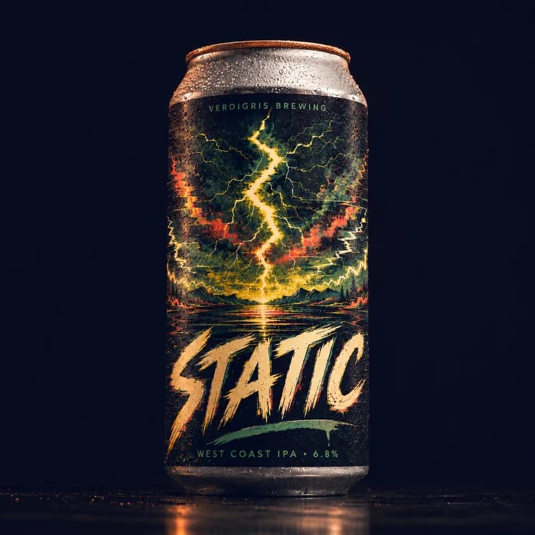 Verdigris static beer artwork